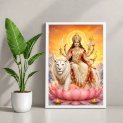 Durga Maa — Himalayan Sunrise Frame 12 Durga Maa — Himalayan Sunrise Frame — white frame console