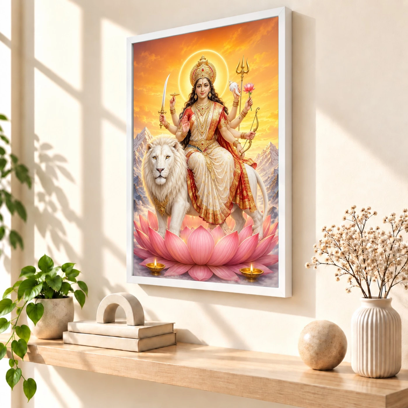 Durga Maa — Himalayan Sunrise Frame 55 Durga Maa — Himalayan Sunrise Frame — white frame