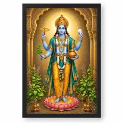 Dhanvantari Amrita Wellness Photo Frame — black frame clean