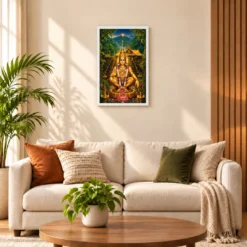 Ayyappa Swamy Sabarimala Makara Jyothi Photo Frame — white frame sofa
