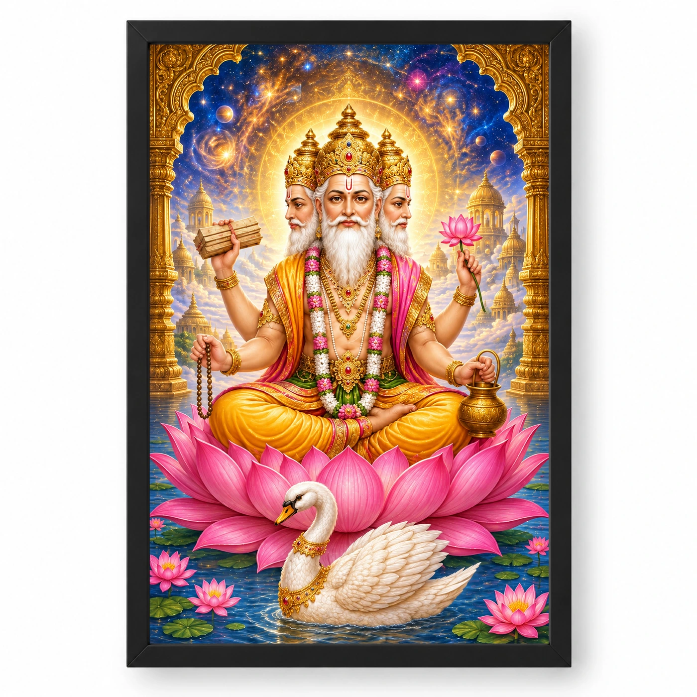Brahma Four-Faced Lotus Cosmic Photo Frame 1 Brahma Four-Faced Lotus Cosmic Photo Frame — black frame clean