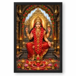 Kamakhya Devi Nilachal Shakti Photo Frame — black frame clean