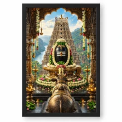 Mallikarjuna Srisailam Jasmine Darshan Photo Frame — black frame clean