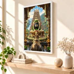 Mallikarjuna Srisailam Jasmine Darshan Photo Frame 15 Mallikarjuna Srisailam Jasmine Darshan Photo Frame — white frame warm console