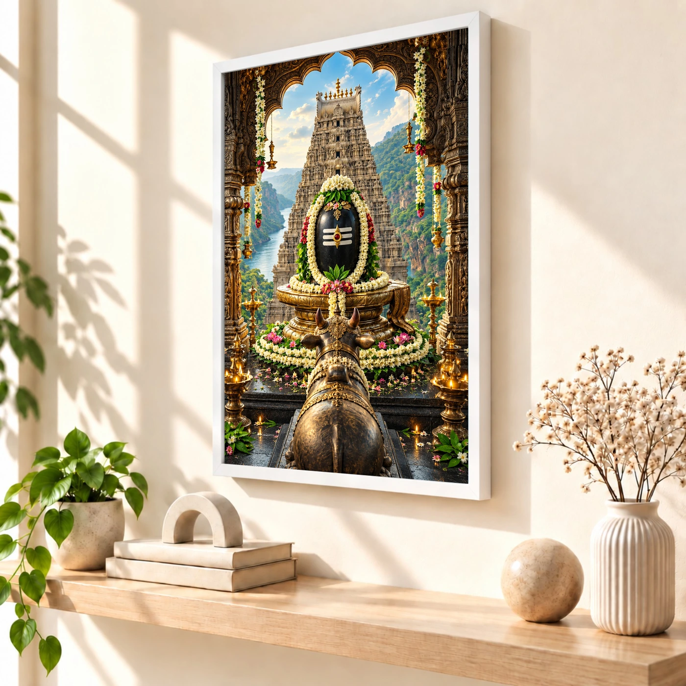 Mallikarjuna Srisailam Jasmine Darshan Photo Frame 57 Mallikarjuna Srisailam Jasmine Darshan Photo Frame — white frame
