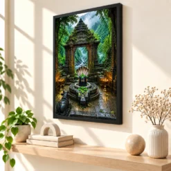 Bhimashankar Sahyadri Monsoon Photo Frame — black frame console