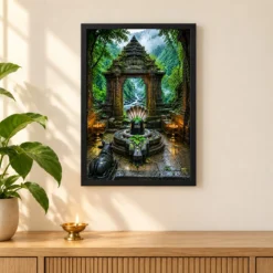 Bhimashankar Sahyadri Monsoon Photo Frame 11 Bhimashankar Sahyadri Monsoon Photo Frame — black frame pooja shelf