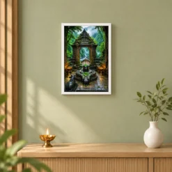 Bhimashankar Sahyadri Monsoon Photo Frame 14 Bhimashankar Sahyadri Monsoon Photo Frame — white frame distant wall