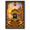 Kashi Vishwanath Ganga Dawn Photo Frame — black frame clean