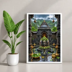 Trimbakeshwar Brahmagiri Monsoon Photo Frame — white frame console