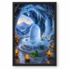 Amarnath Ice Lingam Himalayan Cave Photo Frame — black frame clean