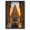 Brihadeeswarar Thanjavur Nandi Photo Frame — black frame clean