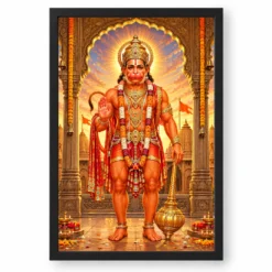 Salasar Balaji Sindoor Blessings Photo Frame — black frame clean