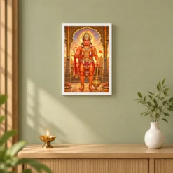 Salasar Balaji Sindoor Blessings Photo Frame 14 Salasar Balaji Sindoor Blessings Photo Frame — white frame distant wall