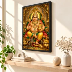 Kubera Wealth Guardian Photo Frame — black frame console
