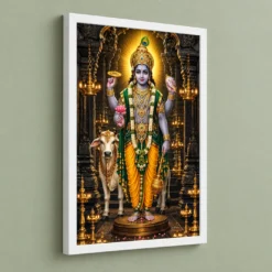 Guruvayurappan Kerala Temple Photo Frame 13 Guruvayurappan Kerala Temple Photo Frame — white frame angled wall