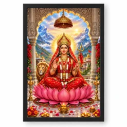 Chintpurni Mata Himachal Photo Frame — black frame clean