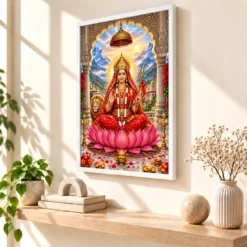 Chintpurni Mata Himachal Photo Frame 15 Chintpurni Mata Himachal Photo Frame — white frame warm console