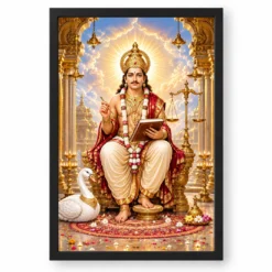 Chitragupta Celestial Court Photo Frame — black frame clean