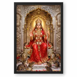 Karni Mata Deshnoke Photo Frame — black frame clean