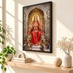 Karni Mata Deshnoke Photo Frame — black frame console