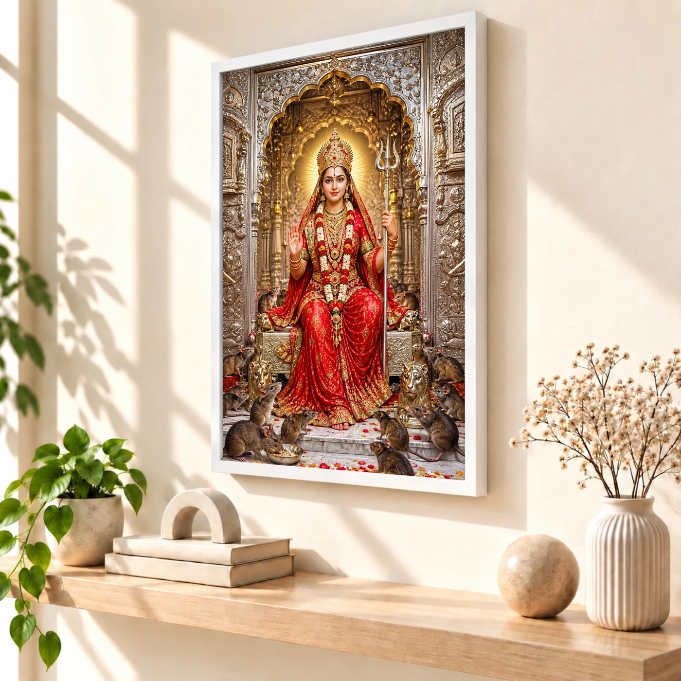 Karni Mata Deshnoke Photo Frame 53 Karni Mata Deshnoke Photo Frame — white frame