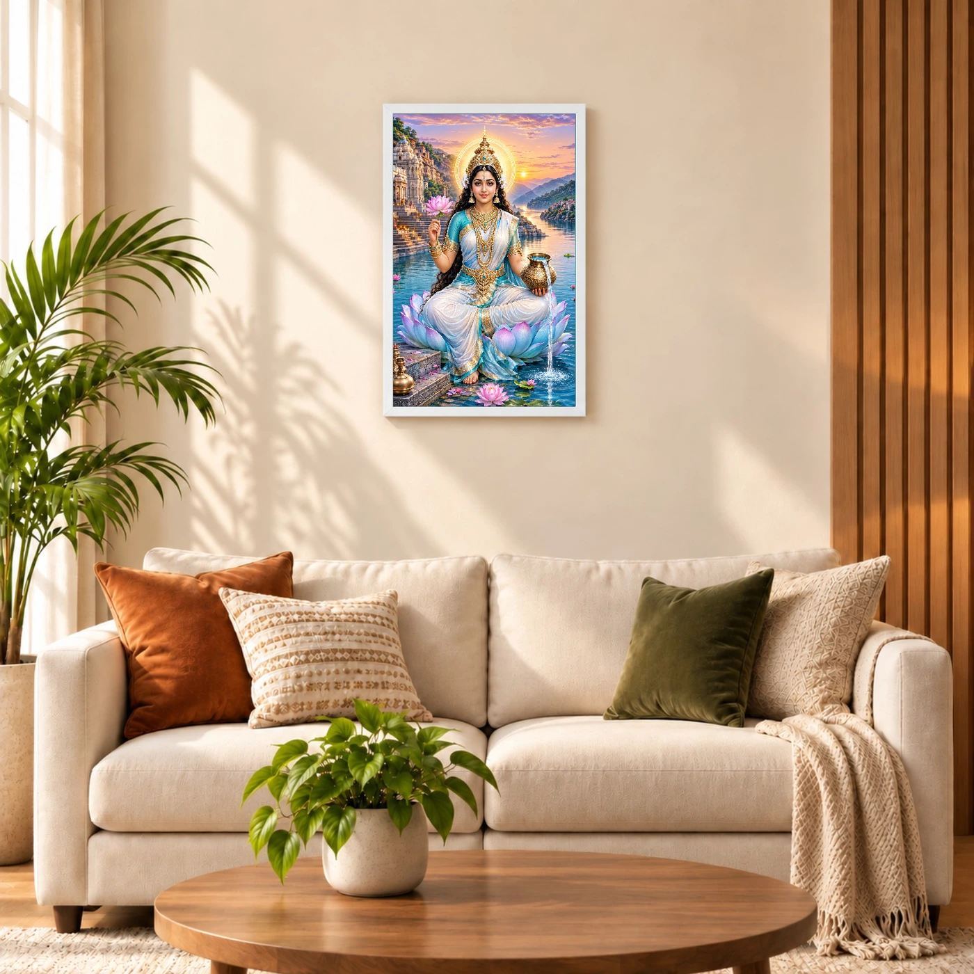 Narmada Maa River Blessings Photo Frame 9 Narmada Maa River Blessings Photo Frame — white frame sofa