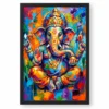 Ganesha Abstract Contemporary Bold Brushstroke Gallery Art Photo Frame 18 Ganesha Abstract Contemporary Bold Brushstroke Gallery Art Photo Frame — black frame clean