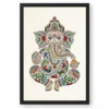Ganesha Gond Tribal Art Colorful Madhya Pradesh Folk Art Photo Frame 19 Ganesha Gond Tribal Art Colorful Madhya Pradesh Folk Art Photo Frame — black frame clean