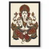 Ganesha Kalamkari Style Andhra Folk Art Earth Tones Photo Frame 18 Ganesha Kalamkari Style Andhra Folk Art Earth Tones Photo Frame — black frame clean