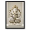 Ganesha Marble Sculpture White Gold Premium 3D Art Photo Frame 18 Ganesha Marble Sculpture White Gold Premium 3D Art Photo Frame — black frame clean