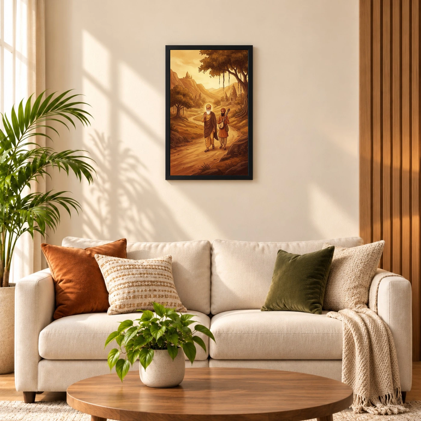 Guru Nanak Bhai Bala Spiritual Journey India Warm Art Photo Frame 8 Guru Nanak Bhai Bala Spiritual Journey India Warm Art Photo Frame — black frame sofa