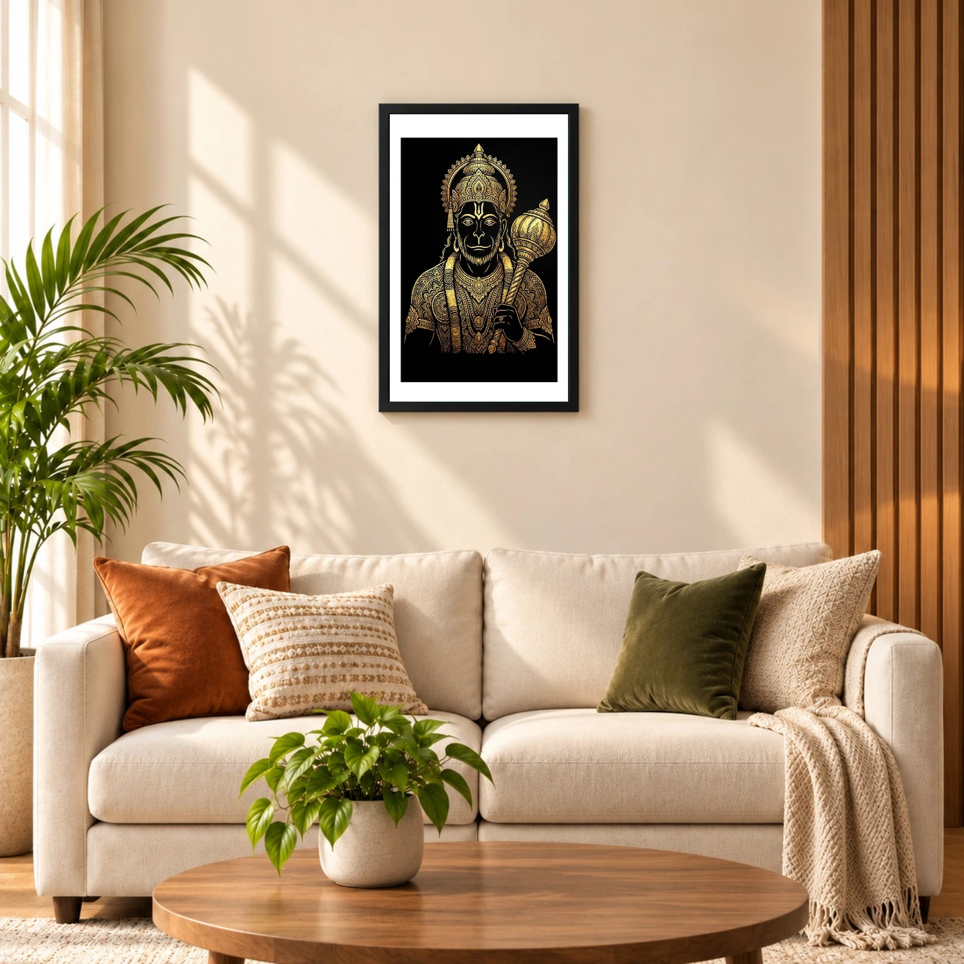 Hanuman Black Gold Luxury Mandala Premium Wall Art Photo Frame 8 Hanuman Black Gold Luxury Mandala Premium Wall Art Photo Frame — black frame sofa
