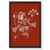 Hanuman Warli Tribal Art White Red Maharashtra Folk Art Photo Frame 19 Hanuman Warli Tribal Art White Red Maharashtra Folk Art Photo Frame — black frame clean