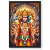 Panchmukhi Hanuman Five Faced Divine Form Spiritual Art Photo Frame 19 Panchmukhi Hanuman Five Faced Divine Form Spiritual Art Photo Frame — black frame clean