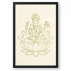 Lakshmi Minimalist Line Art Gold Cream Luxury Modern Art Photo Frame — black frame clean