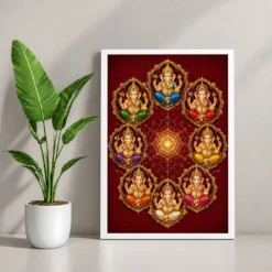 Ashtavinayak — Eight Sacred Forms Frame 12 Ashtavinayak — Eight Sacred Forms Frame — white frame console