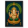 Ganesha — Main Entrance Blessings Frame — black frame clean