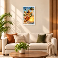 Veer Hanuman — Sanjeevani Mountain Frame — white frame sofa