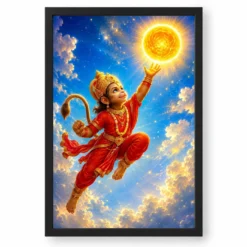 Bal Hanuman — Leaping to the Sun Frame — black frame clean