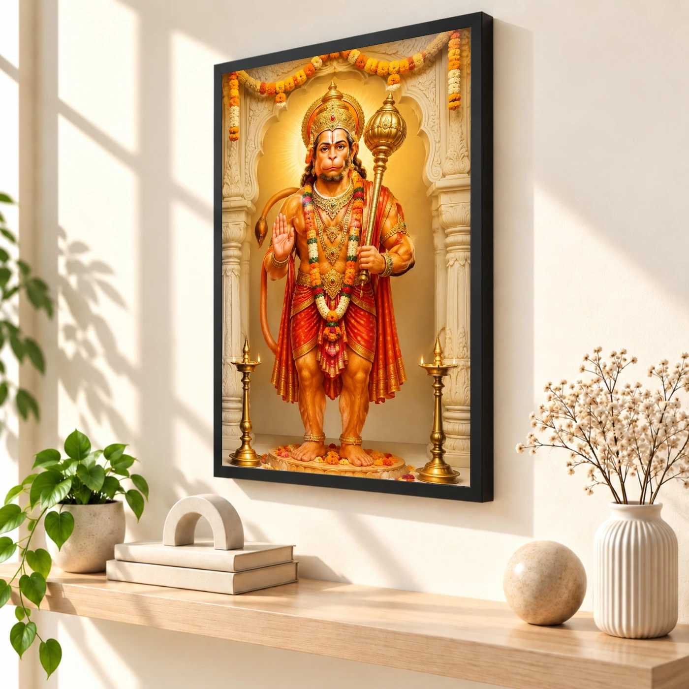 Hanuman Ji — Hanuman Jayanti Temple Frame 56 Hanuman Ji — Hanuman Jayanti Temple Frame — black frame