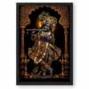 Banke Bihari — Vrindavan Darshan Frame 18 Banke Bihari — Vrindavan Darshan Frame — black frame clean