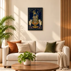 Shrinathji — Pichwai Darshan Frame — black frame sofa