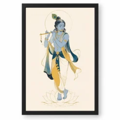 Krishna — Modern Minimalist Ivory Frame — black frame clean