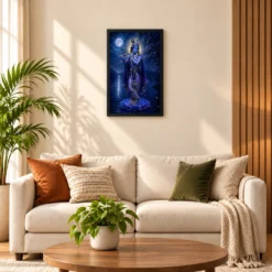 Krishna — Moonlight Flute Frame 16 Krishna — Moonlight Flute Frame — black frame sofa