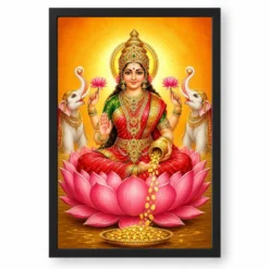 Lakshmi Mata — Divine Blessings of Wealth Frame — black frame clean