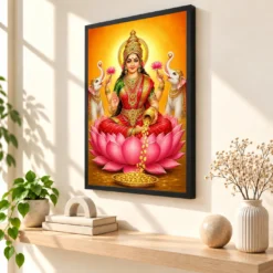 Lakshmi Mata — Divine Blessings of Wealth Frame 10 Lakshmi Mata — Divine Blessings of Wealth Frame — black frame console