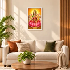 Lakshmi Mata — Divine Blessings of Wealth Frame 17 Lakshmi Mata — Divine Blessings of Wealth Frame — white frame sofa
