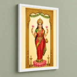 Lakshmi — Main Entrance Door Frame (Vertical) — white frame angled wall