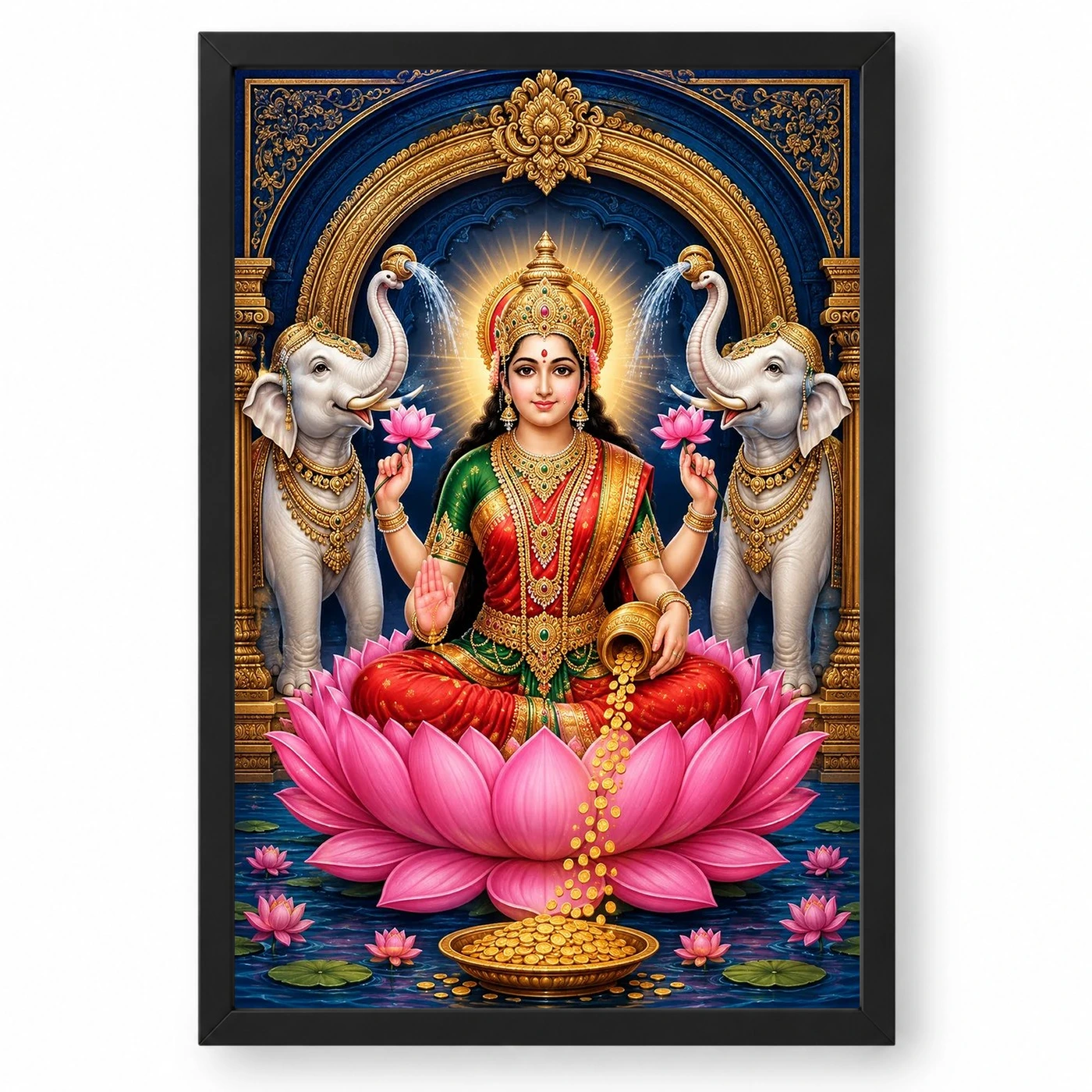 Lakshmi — Large Statement Wall Frame 1 Lakshmi — Large Statement Wall Frame — black frame clean